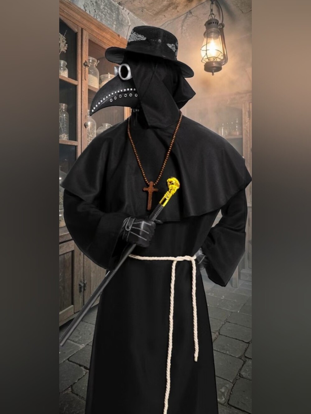 Kid's Plague Doctor Costume with Mask, Small
